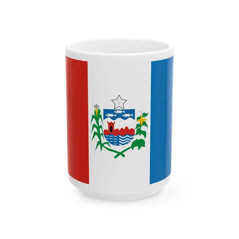 Flag of Alagoas Brazil - White Coffee Mug 15oz - Go Mug Yourself