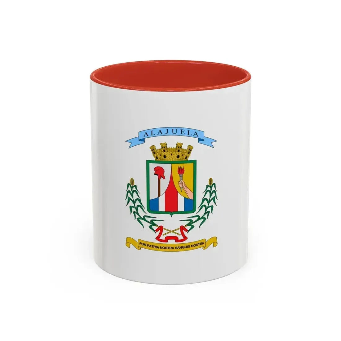 Flag of Alajuela Province Costa Rica - Accent Coffee Mug 11oz Red - Go Mug Yourself