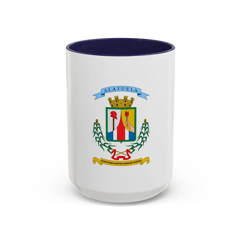 Flag of Alajuela Province Costa Rica - Accent Coffee Mug 15oz Navy - Go Mug Yourself