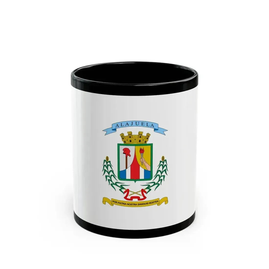 Flag of Alajuela Province Costa Rica - Black Coffee Mug 11oz - Go Mug Yourself