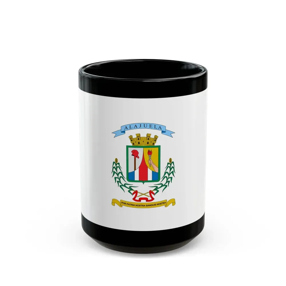 Flag of Alajuela Province Costa Rica - Black Coffee Mug 15oz - Go Mug Yourself