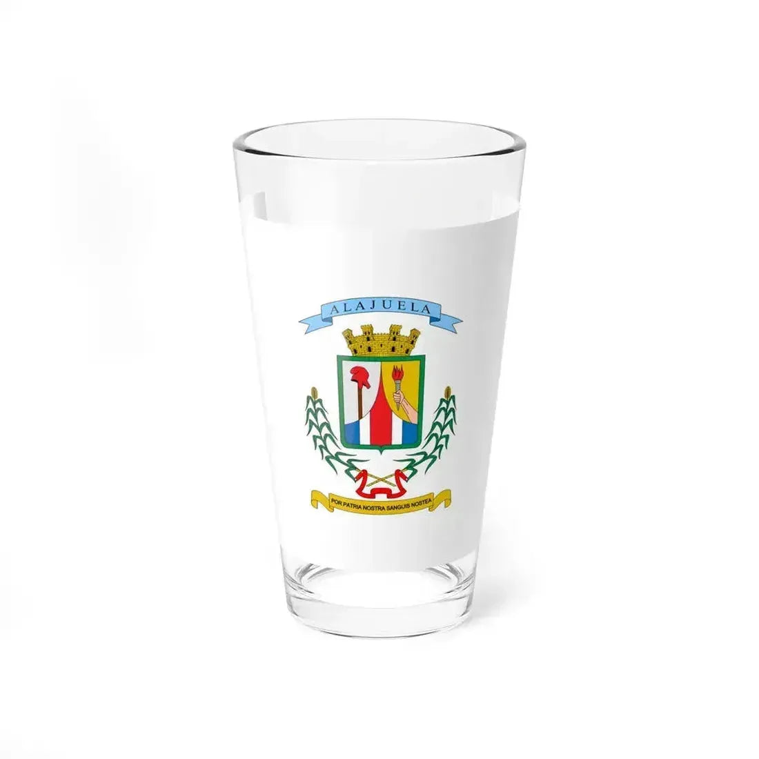 Flag of Alajuela Province Costa Rica - Pint Glass 16oz 16oz - Go Mug Yourself