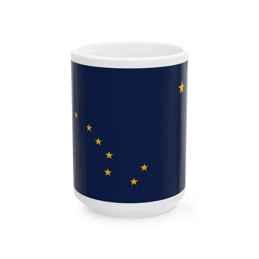 Flag of Alaska 3-2 (United States) White Coffee Mug 15oz - Go Mug Yourself