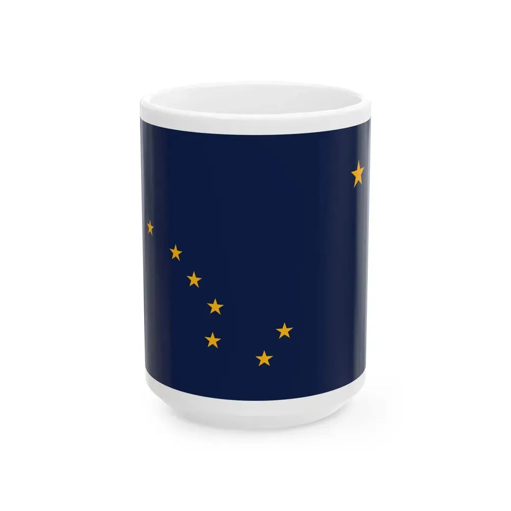Flag of Alaska (United States) White Coffee Mug 15oz - Go Mug Yourself