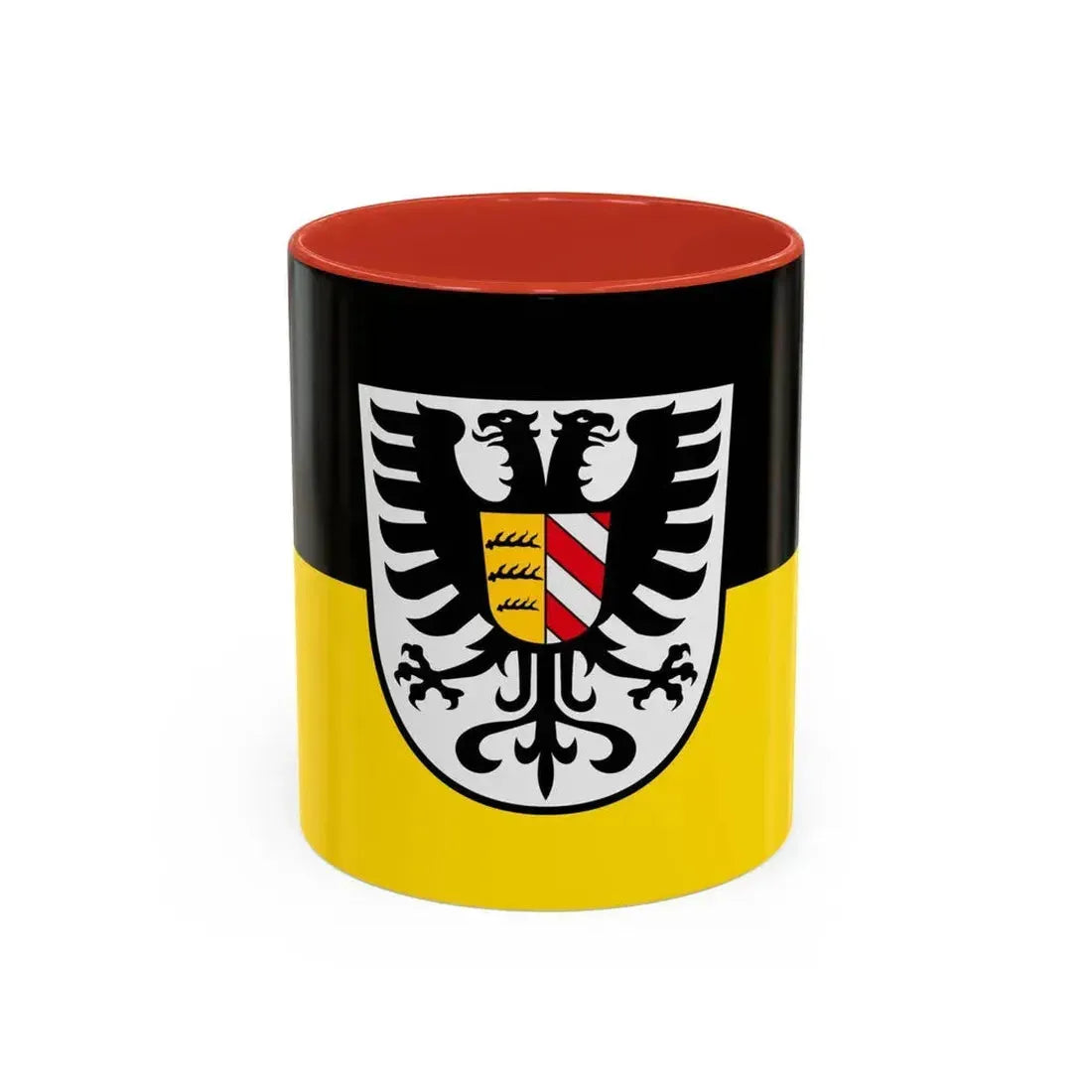 Flag of Alb Donau Kreis Germany - Accent Coffee Mug 11oz Red - Go Mug Yourself