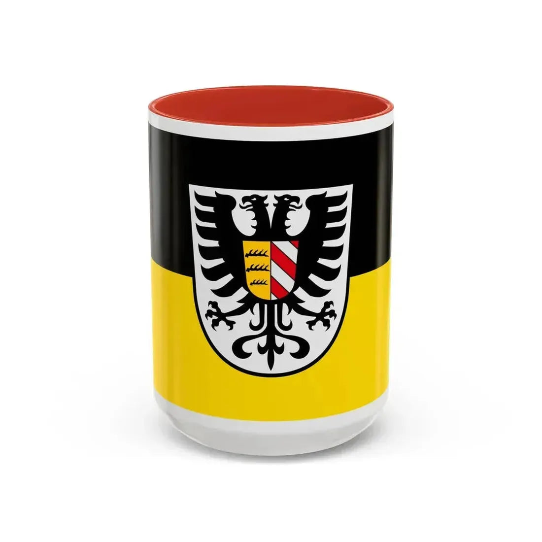 Flag of Alb Donau Kreis Germany - Accent Coffee Mug 15oz Red - Go Mug Yourself