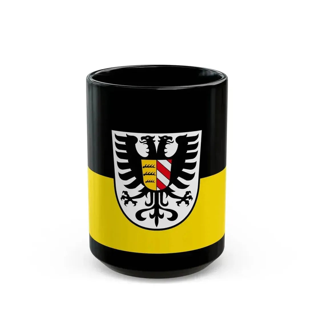 Flag of Alb Donau Kreis Germany - Black Coffee Mug 15oz - Go Mug Yourself