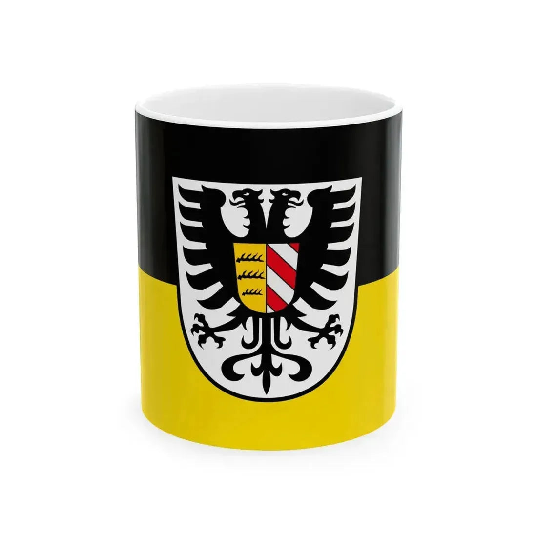 Flag of Alb Donau Kreis Germany - White Coffee Mug 11oz - Go Mug Yourself