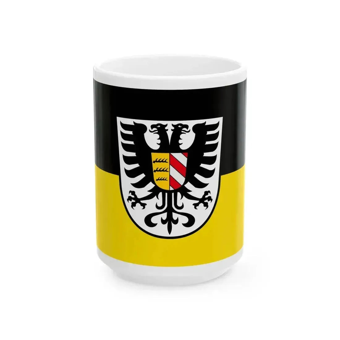 Flag of Alb Donau Kreis Germany - White Coffee Mug 15oz - Go Mug Yourself