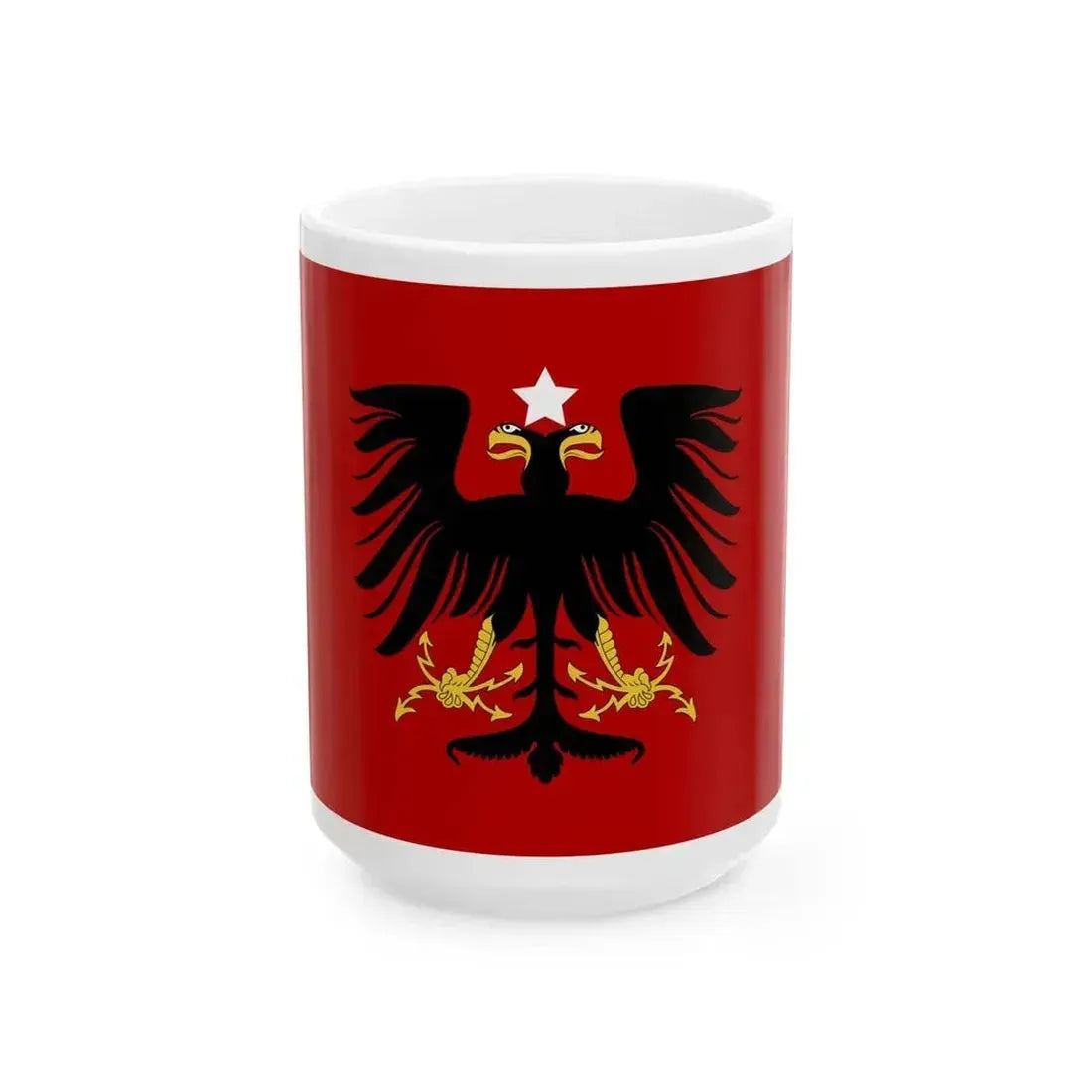 Flag of Albania 1914-1920 (Albania) White Coffee Mug 15oz - Go Mug Yourself