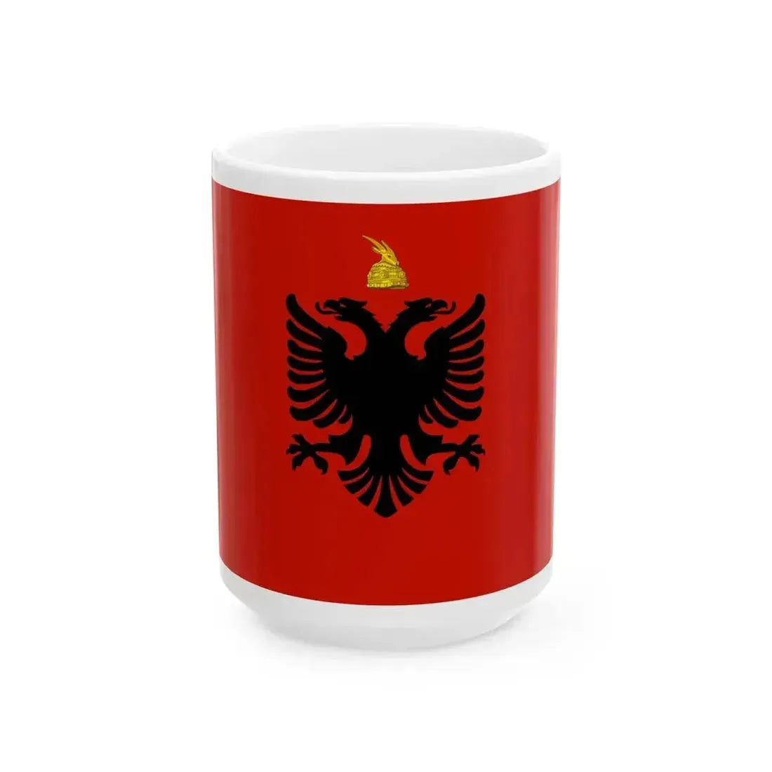 Flag of Albania 1934-1939 (Albania) White Coffee Mug 15oz - Go Mug Yourself