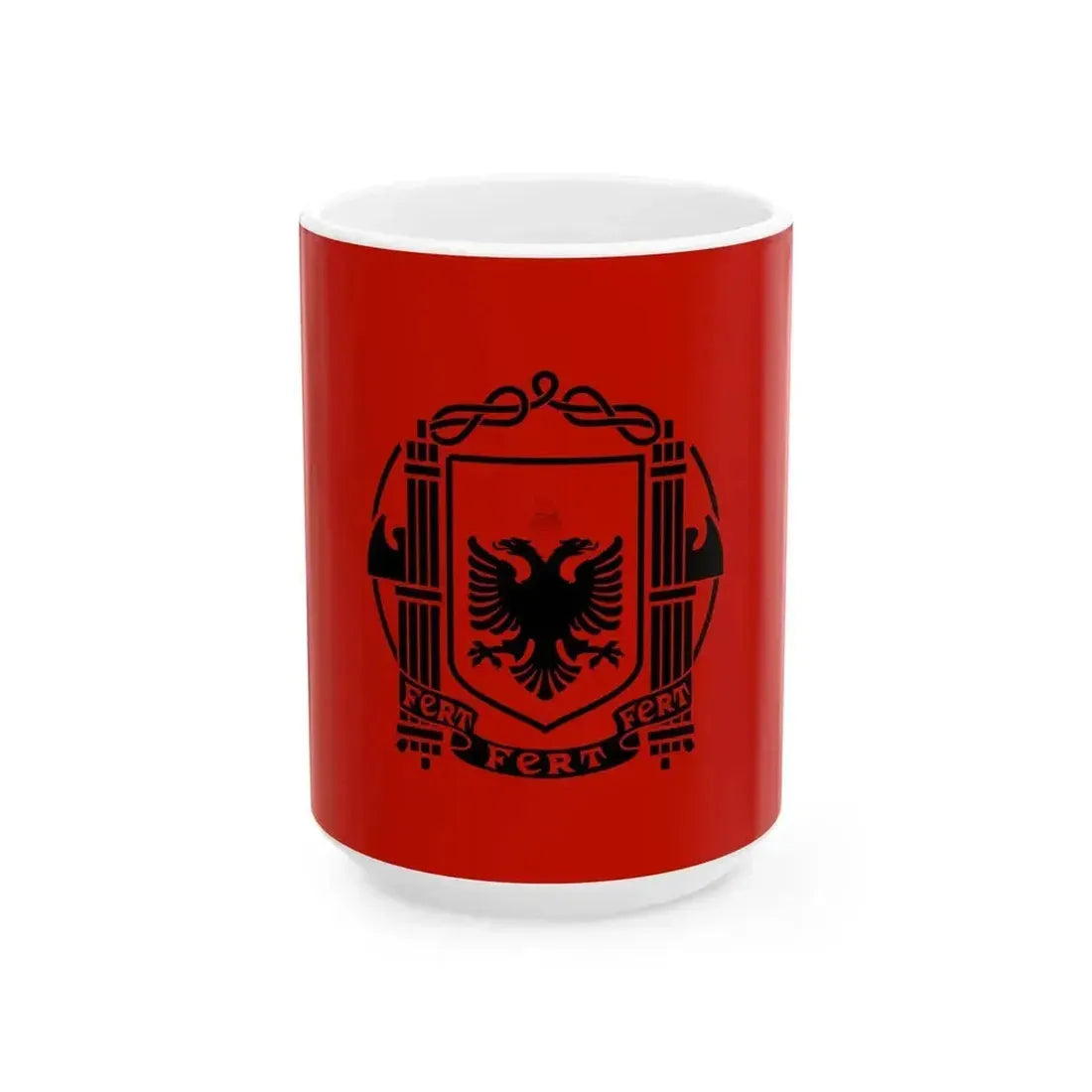 Flag of Albania 1939-1943 (Albania) White Coffee Mug 15oz - Go Mug Yourself