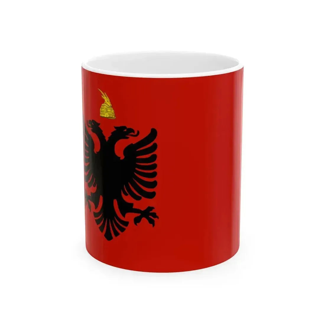 Flag of Albania 1943-1944 (Albania) White Coffee Mug 11oz - Go Mug Yourself