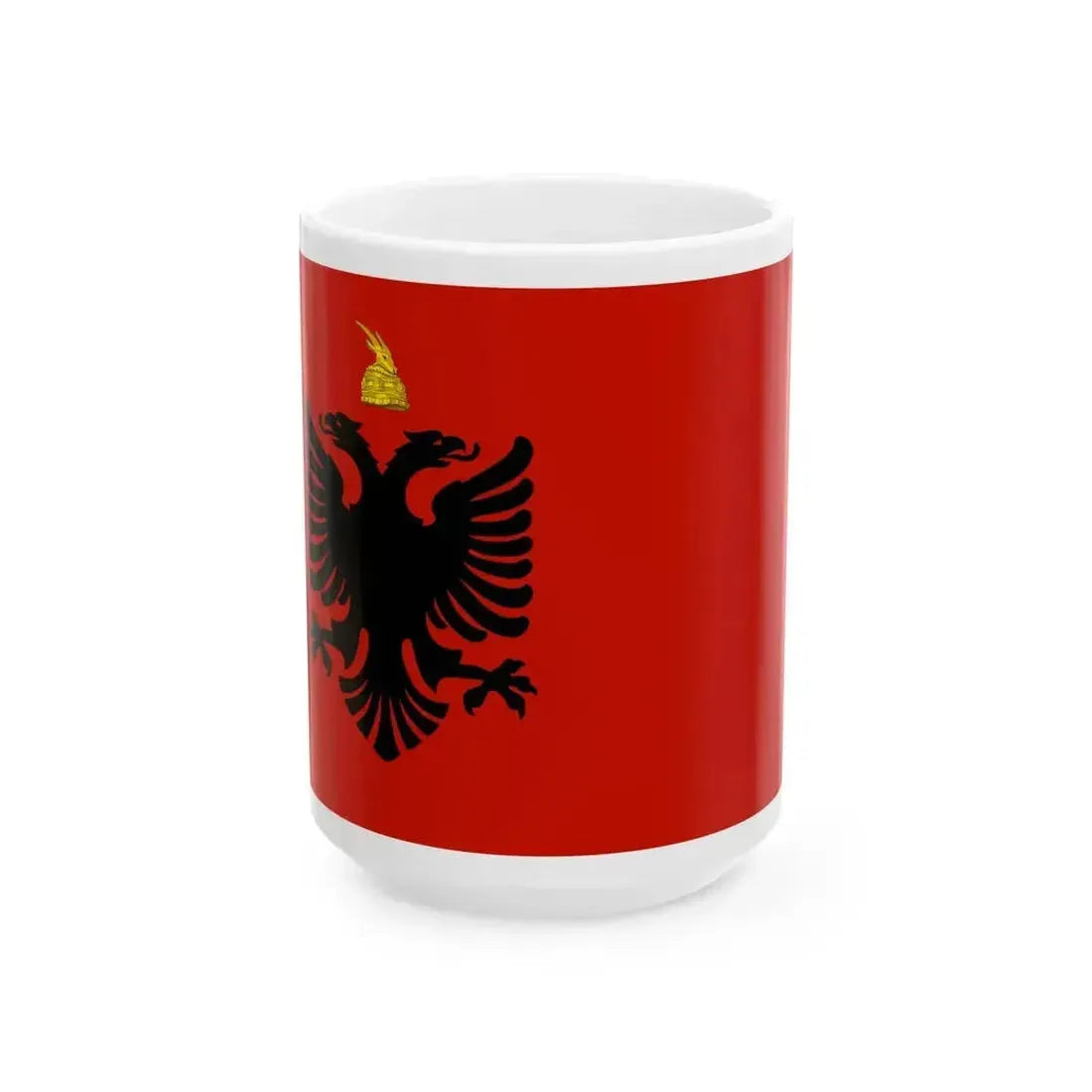 Flag of Albania 1943-1944 (Albania) White Coffee Mug 15oz - Go Mug Yourself