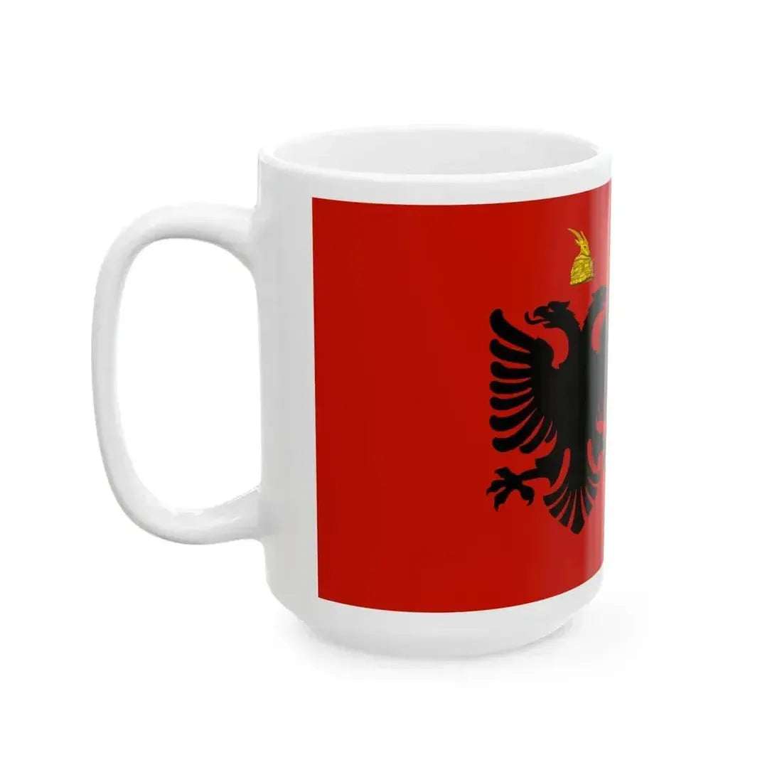 Flag of Albania 1943-1944 (Albania) White Coffee Mug - Go Mug Yourself