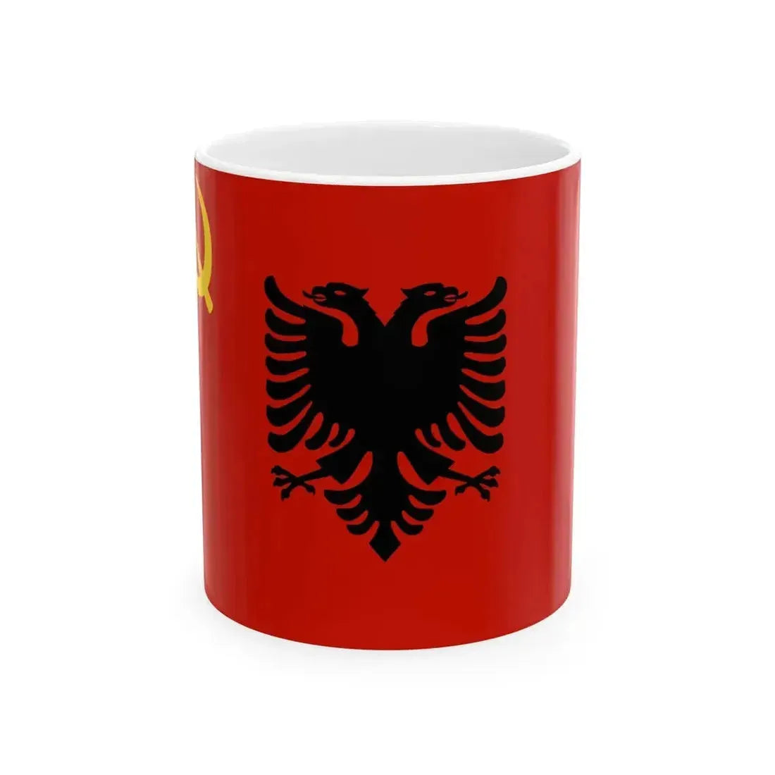 Flag of Albania 1944-1946 (Albania) White Coffee Mug 11oz - Go Mug Yourself