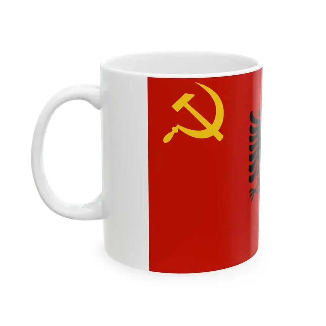 Flag of Albania 1944-1946 (Albania) White Coffee Mug - Go Mug Yourself