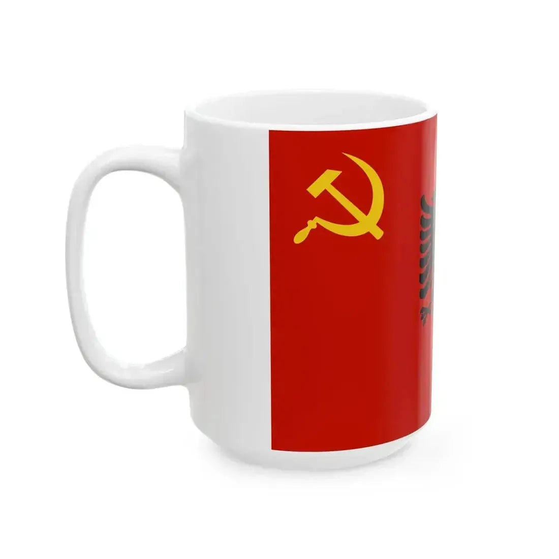 Flag of Albania 1944-1946 (Albania) White Coffee Mug - Go Mug Yourself