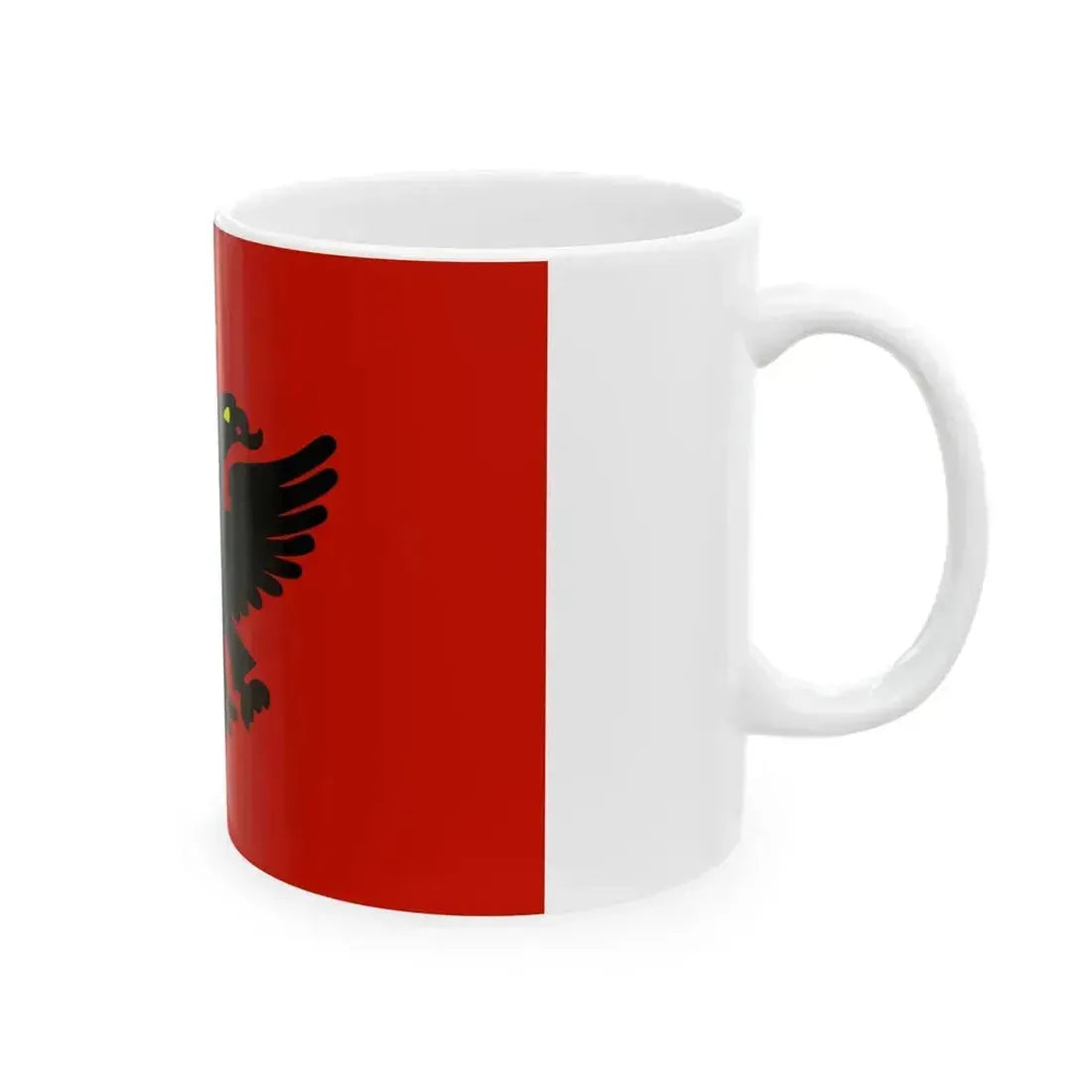 Flag of Albania 1946-1992 Variant (Albania) White Coffee Mug - Go Mug Yourself