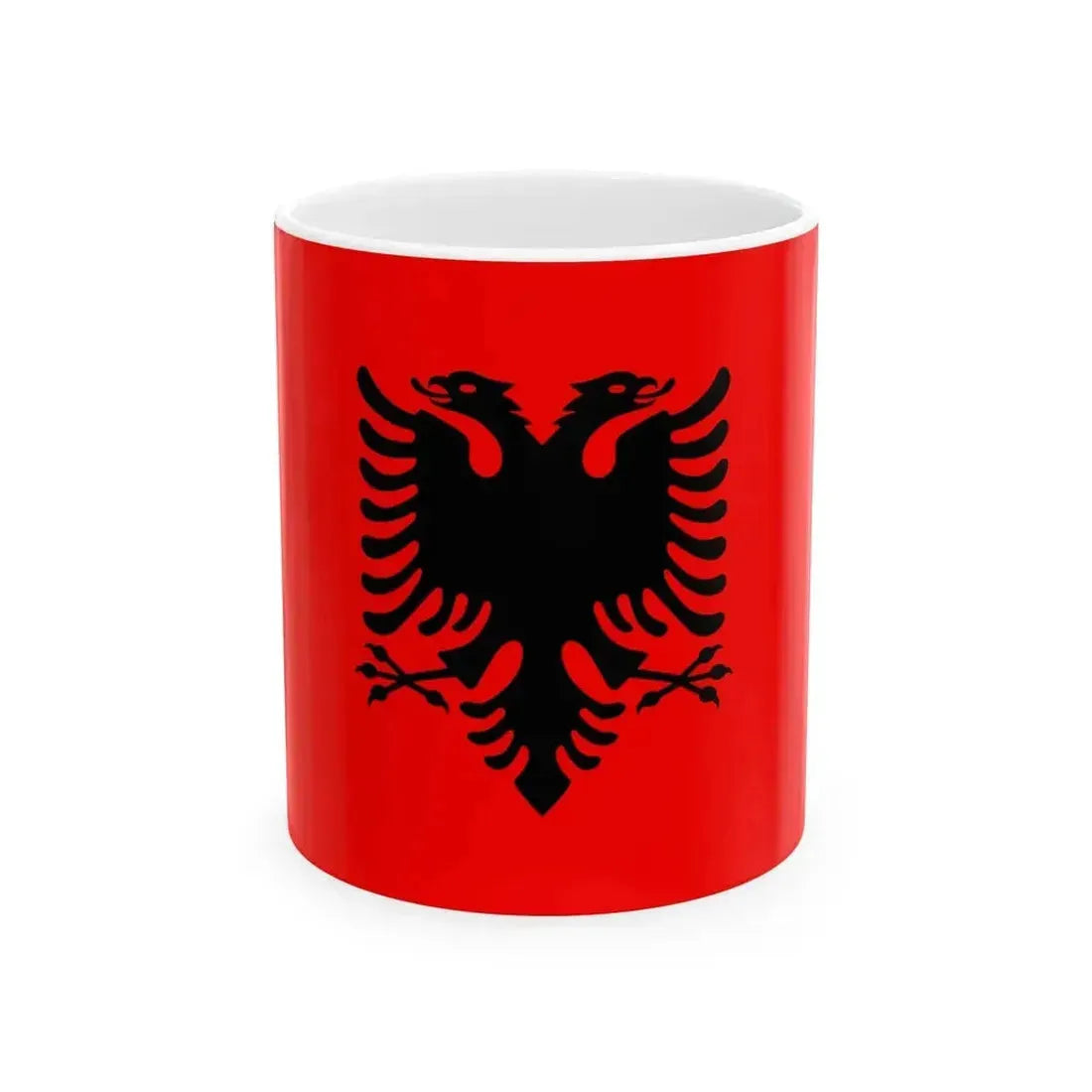 Flag of Albania 2-1 (Albania) White Coffee Mug 11oz - Go Mug Yourself