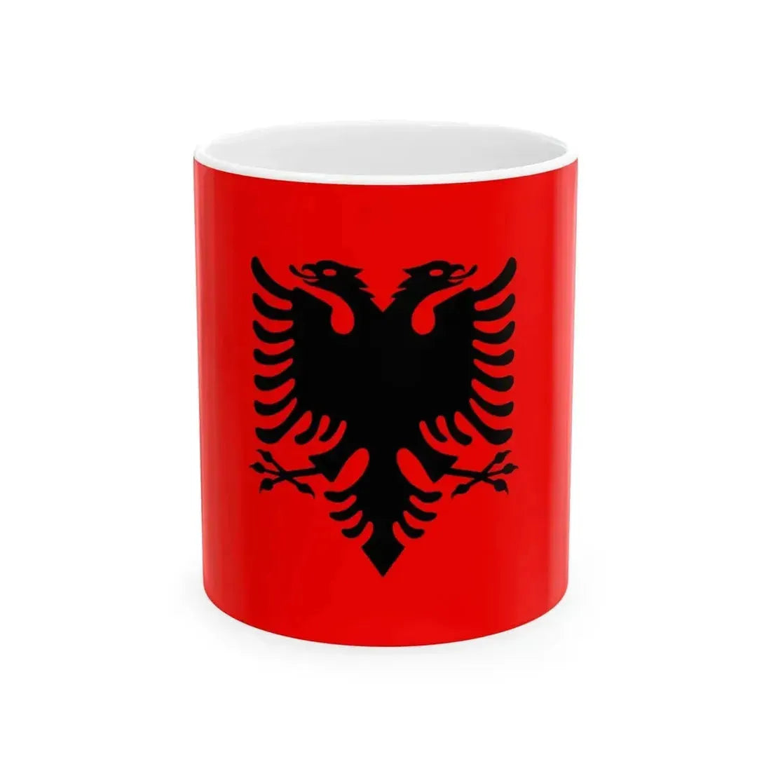 Flag of Albania (Albania) White Coffee Mug 11oz - Go Mug Yourself
