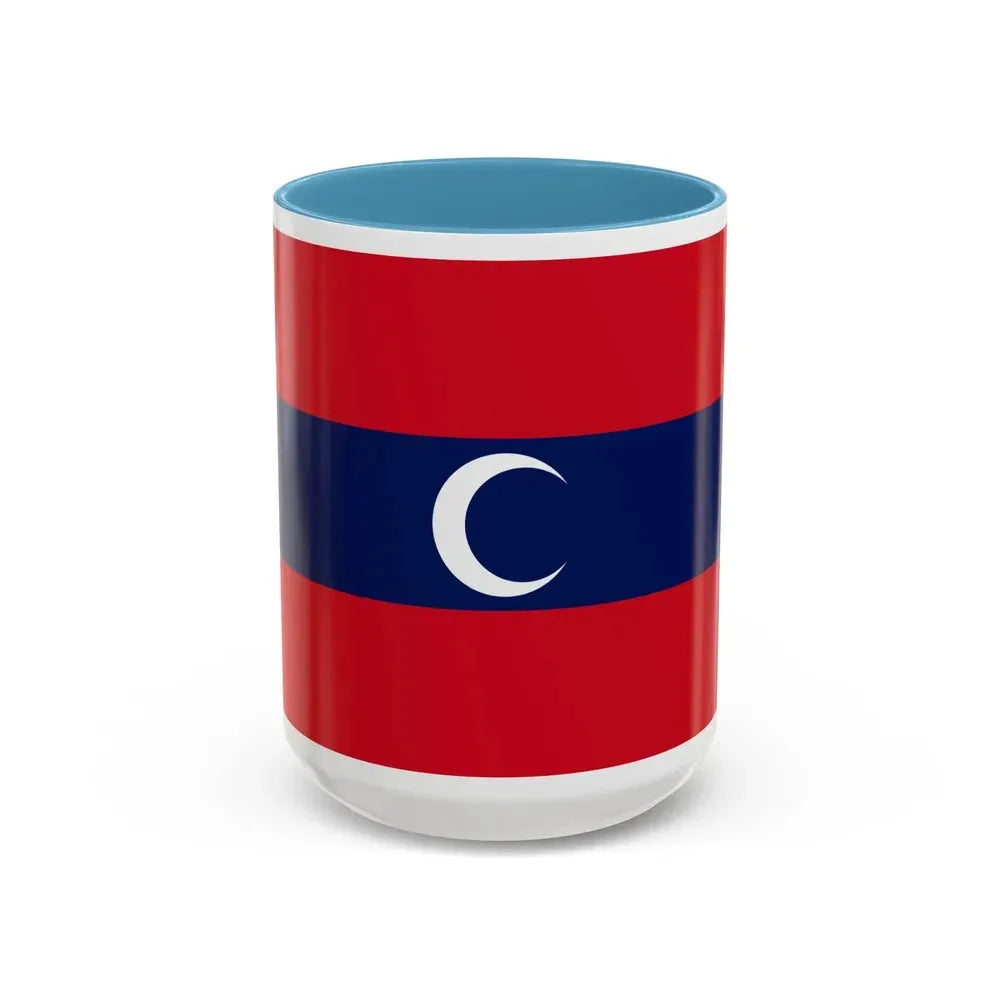 Flag of Albanian Muslims of the first quarter of the 19th century - Accent Coffee Mug 15oz Light Blue - Go Mug Yourself