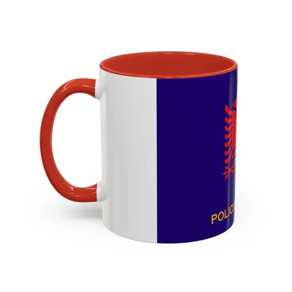 Flag of Albanian State Police - Accent Coffee Mug - Go Mug Yourself