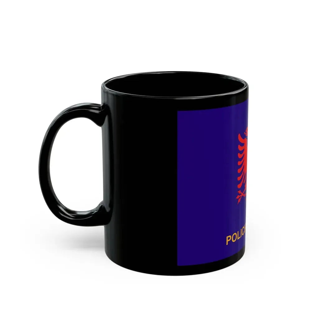 Flag of Albanian State Police - Black Coffee Mug - Go Mug Yourself