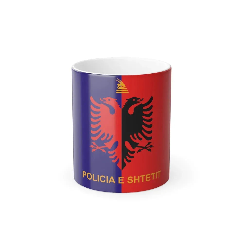 Flag of Albanian State Police - Color Changing Coffee Mug 11oz - Go Mug Yourself
