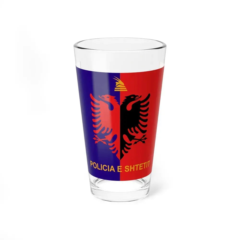 Flag of Albanian State Police - Pint Glass 16oz 16oz - Go Mug Yourself