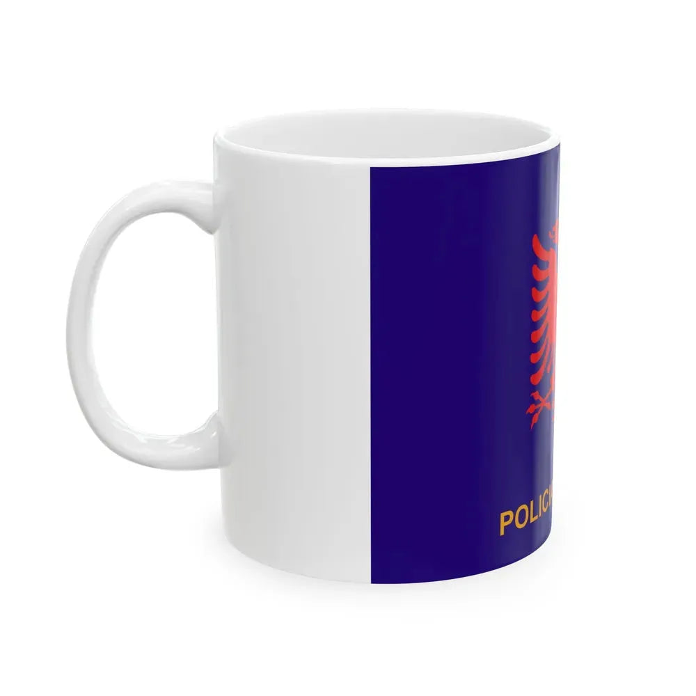 Flag of Albanian State Police - White Coffee Mug - Go Mug Yourself