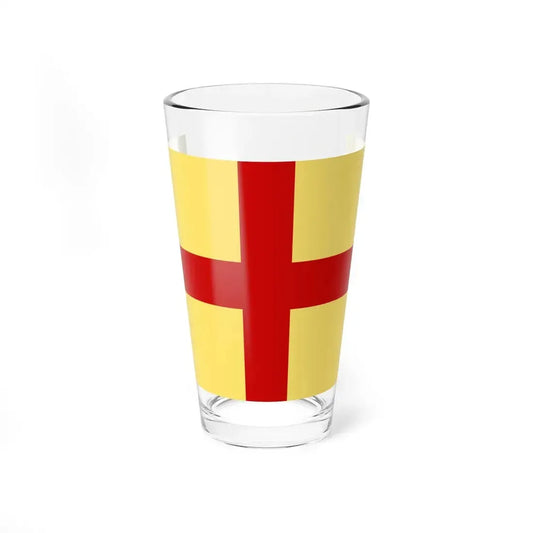 Flag of Albenga (Italy) Pint Glass 16oz 16oz - Go Mug Yourself