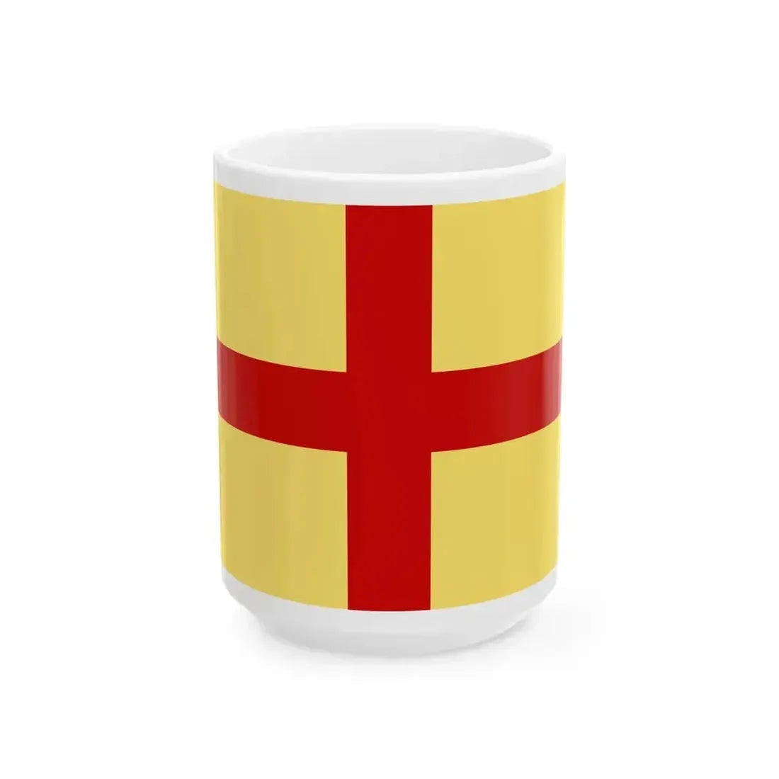 Flag of Albenga (Italy) White Coffee Mug 15oz - Go Mug Yourself