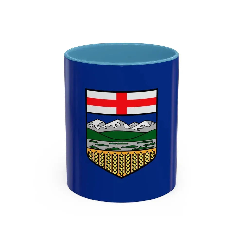 Flag of Alberta Canada - Accent Coffee Mug 11oz Light Blue - Go Mug Yourself
