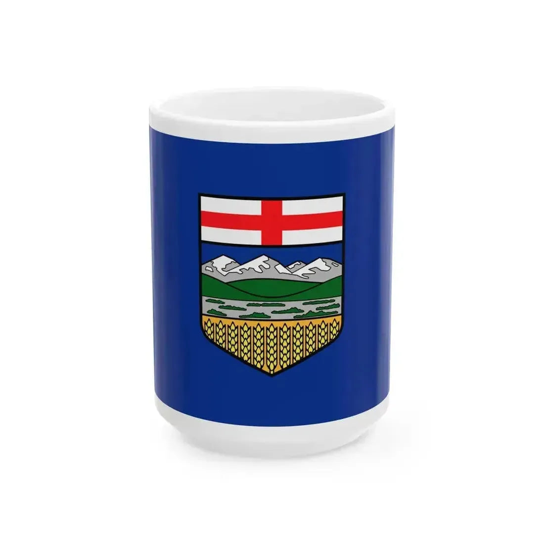 Flag of Alberta (Canada) White Coffee Mug 15oz - Go Mug Yourself
