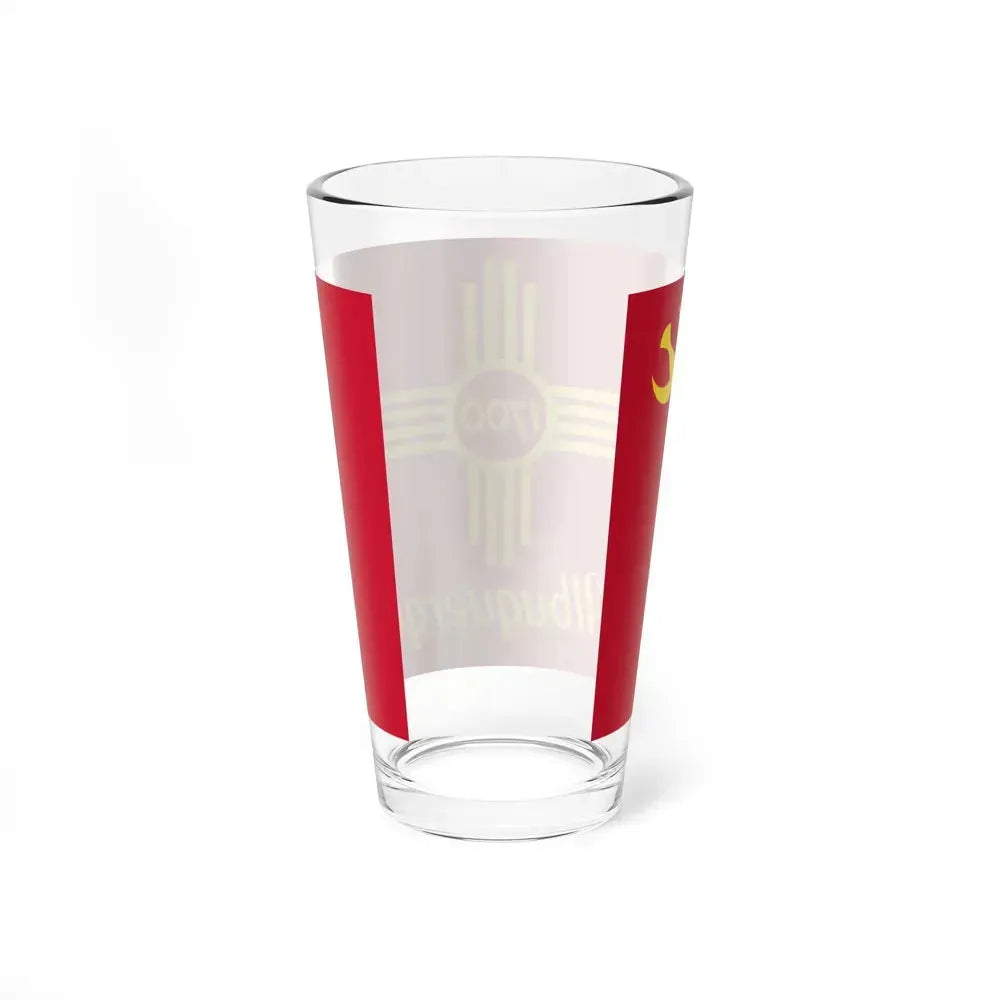 Flag of Albuquerque, New Mexico - Pint Glass 16oz - Go Mug Yourself