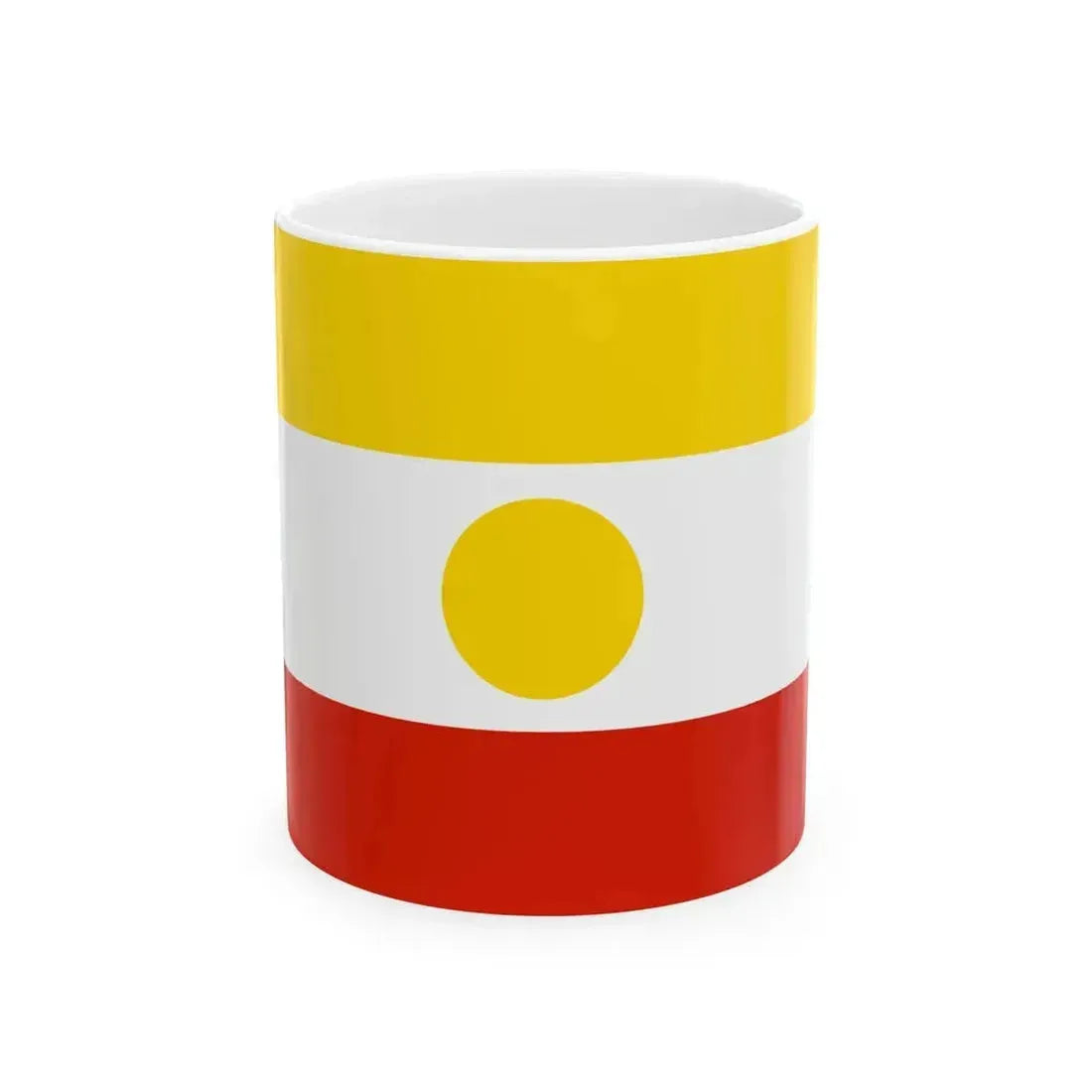 Flag of Aldansky rayon 2003 (Russia) White Coffee Mug 11oz - Go Mug Yourself