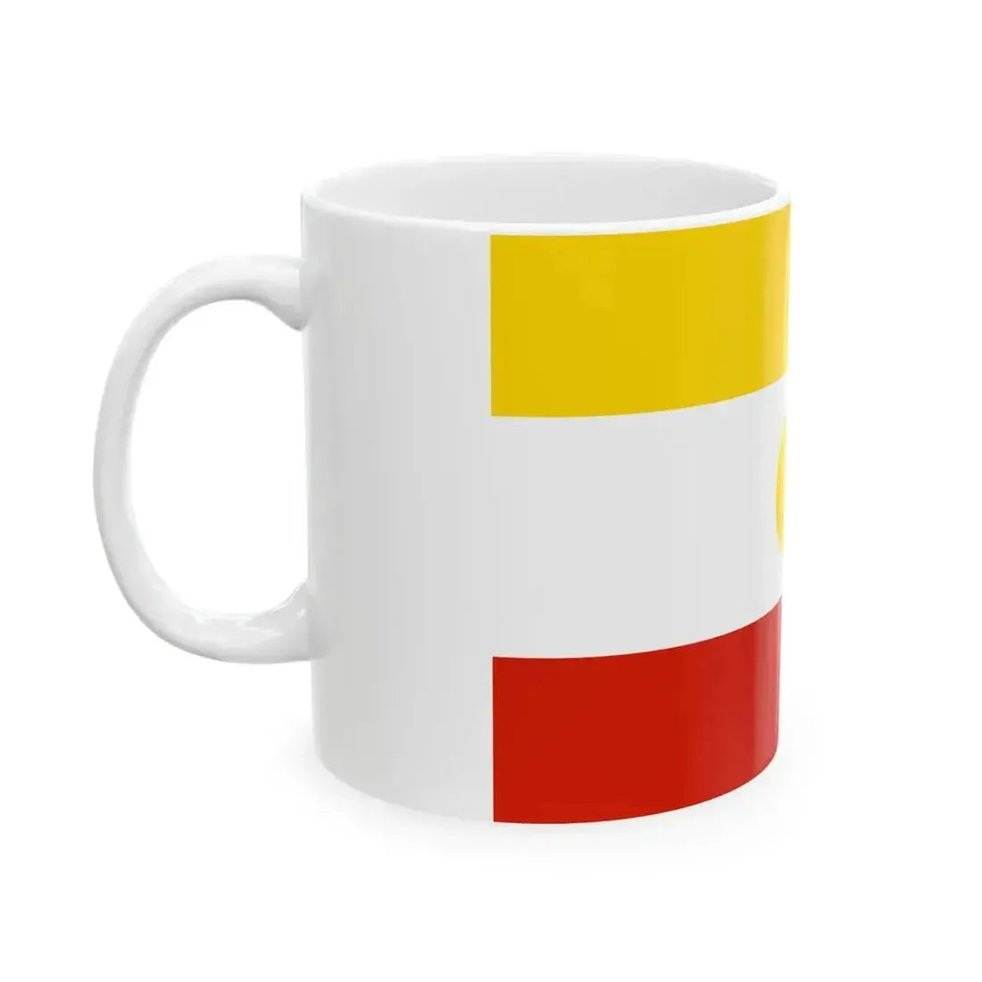 Flag of Aldansky rayon 2003 (Russia) White Coffee Mug - Go Mug Yourself