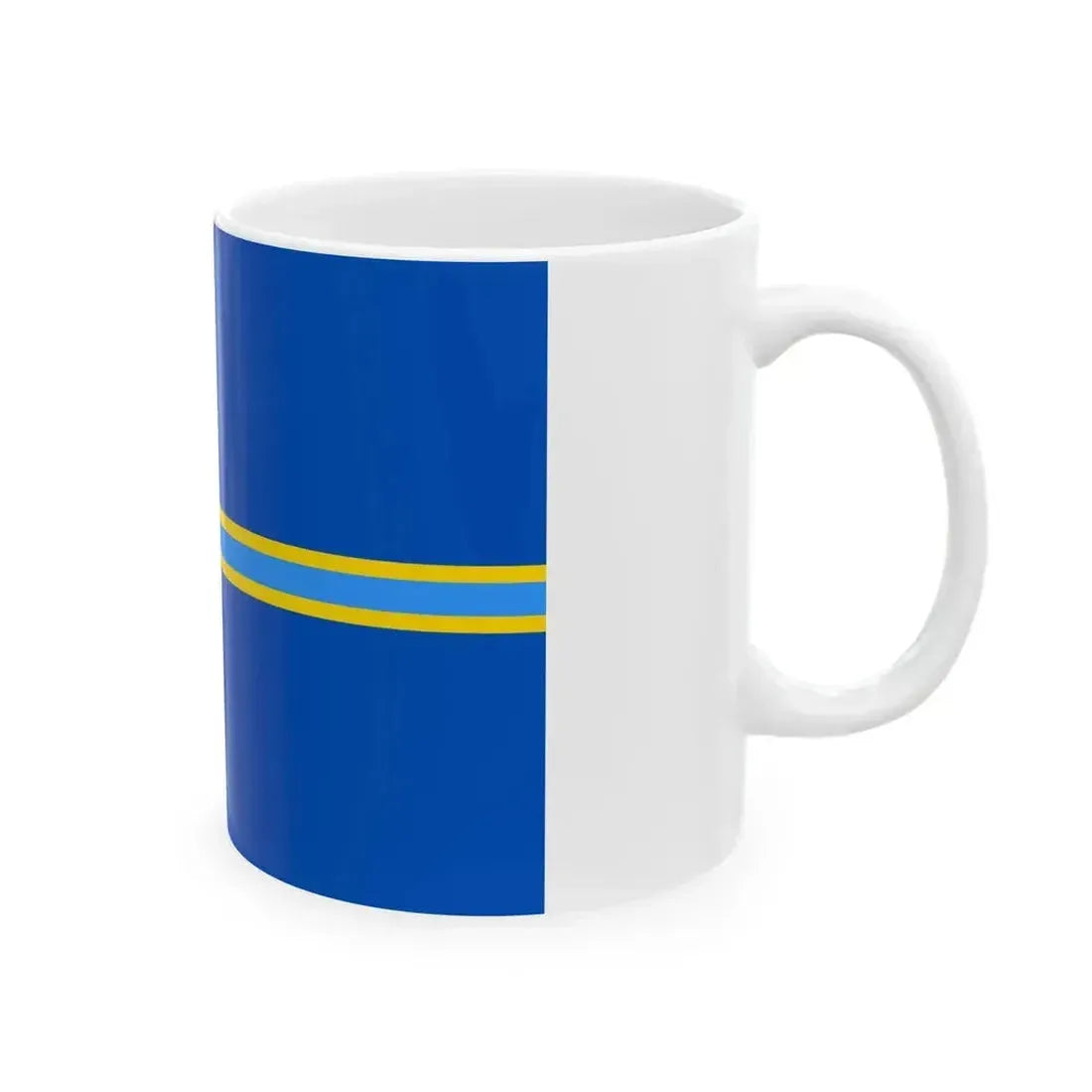 Flag of Alekseevsky rayon Volgograd oblast (Russia) White Coffee Mug - Go Mug Yourself