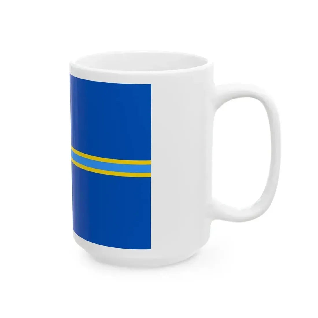 Flag of Alekseevsky rayon Volgograd oblast (Russia) White Coffee Mug - Go Mug Yourself