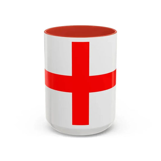 Flag of Alessandria Italy - Accent Coffee Mug 15oz Red - Go Mug Yourself