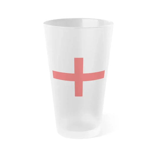 Flag of Alessandria Italy - Frosted Pint Glass 16oz 16oz Frosted - Go Mug Yourself
