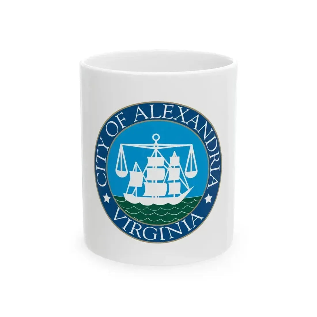 Flag of Alexandria Virginia (United States) White Coffee Mug 11oz - Go Mug Yourself