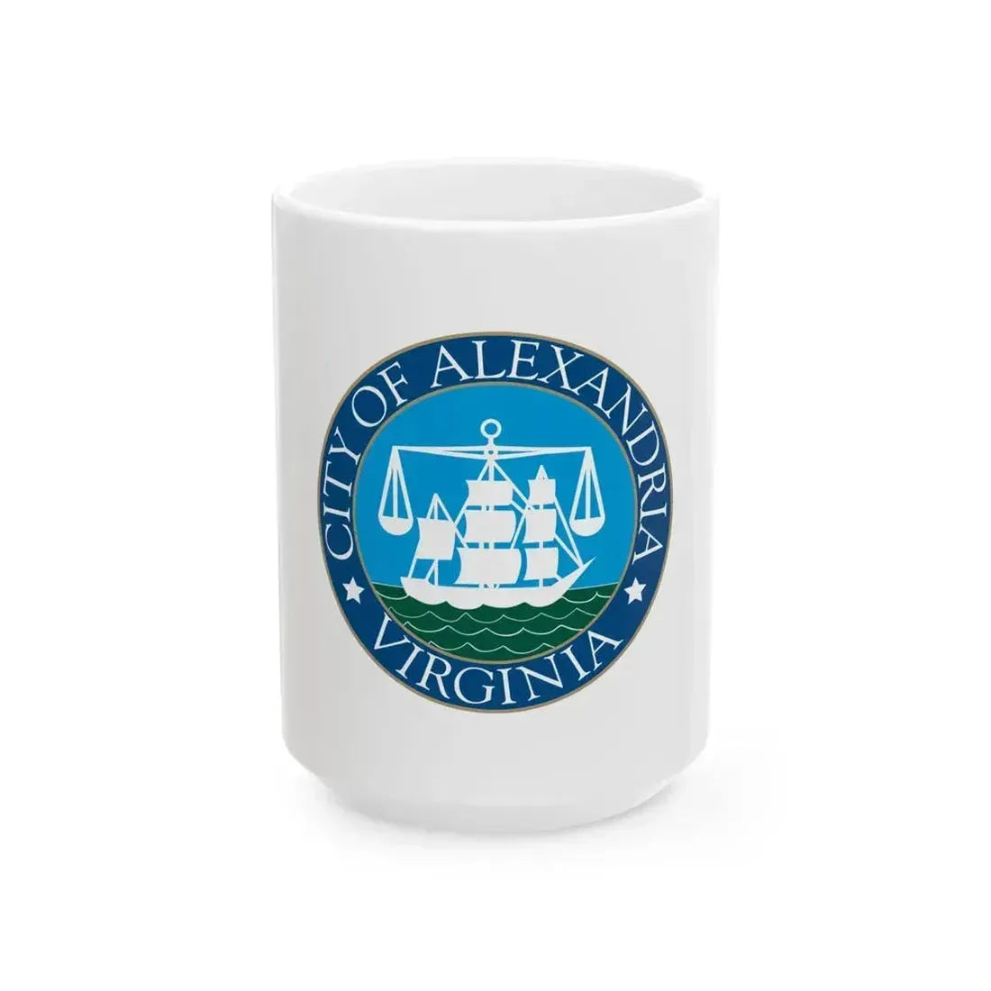 Flag of Alexandria Virginia (United States) White Coffee Mug 15oz - Go Mug Yourself