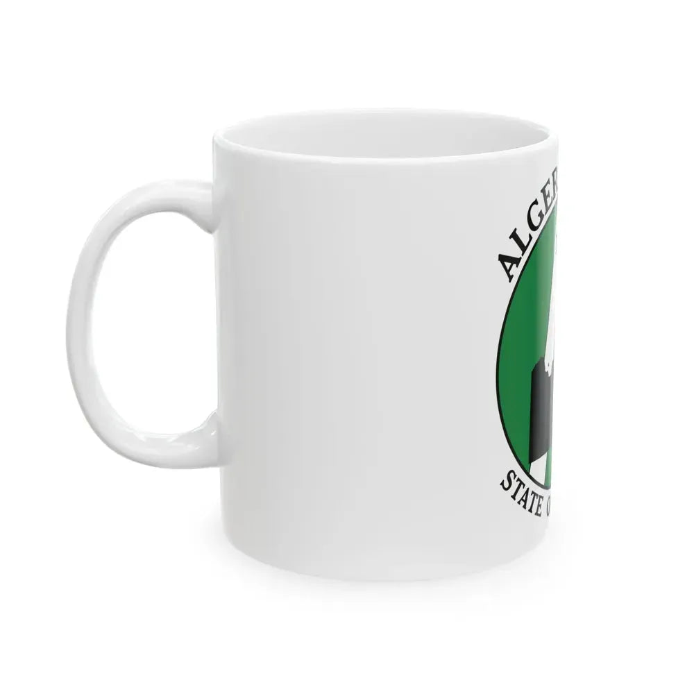 Flag of Alger County Michigan (United States) White Coffee Mug - Go Mug Yourself