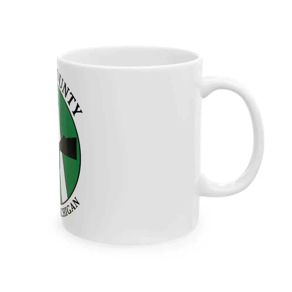 Flag of Alger County Michigan (United States) White Coffee Mug - Go Mug Yourself