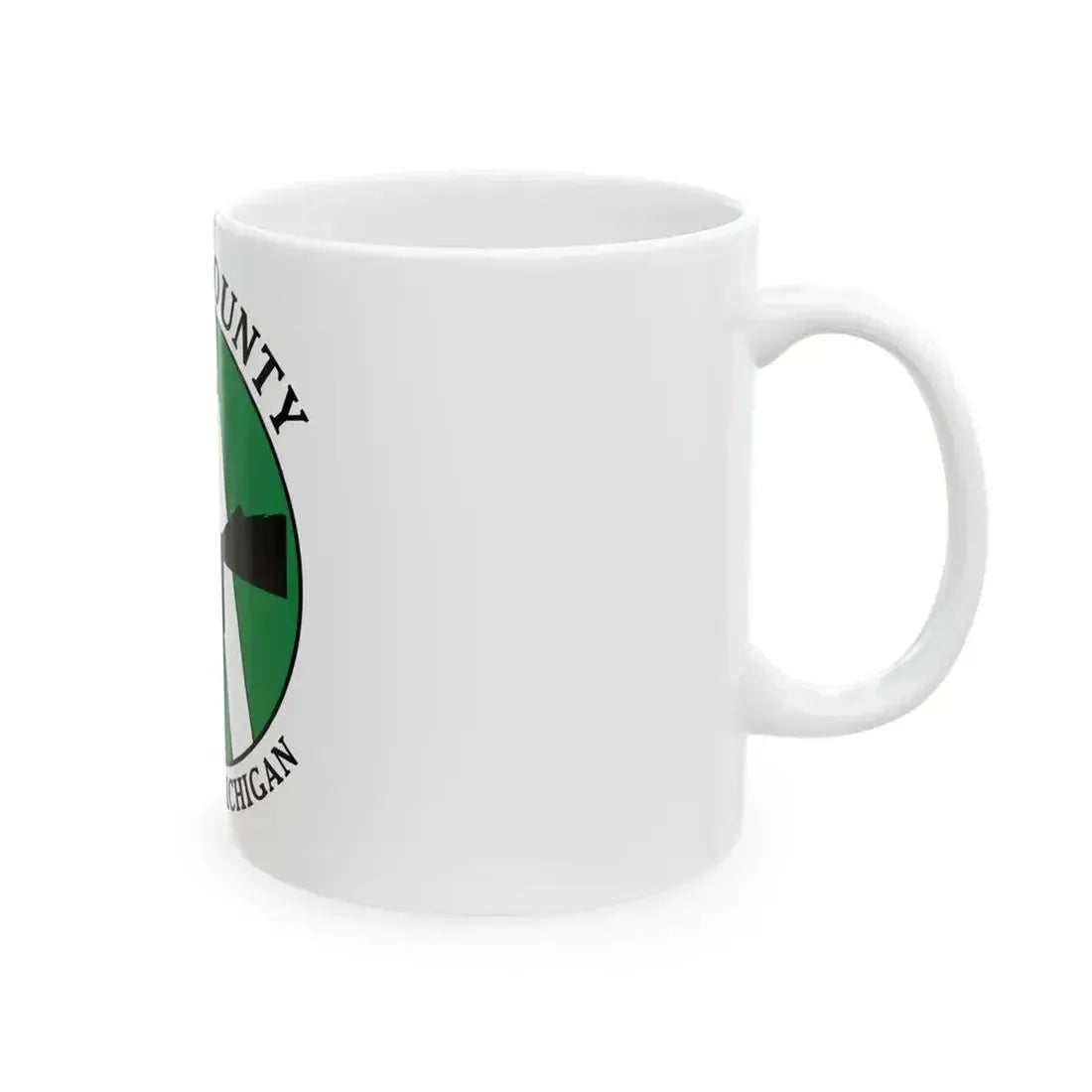 Flag of Alger County Michigan (United States) White Coffee Mug - Go Mug Yourself