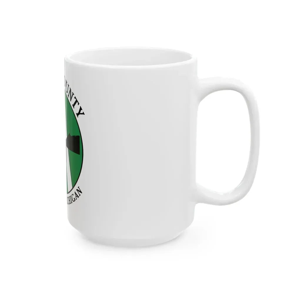 Flag of Alger County Michigan (United States) White Coffee Mug - Go Mug Yourself
