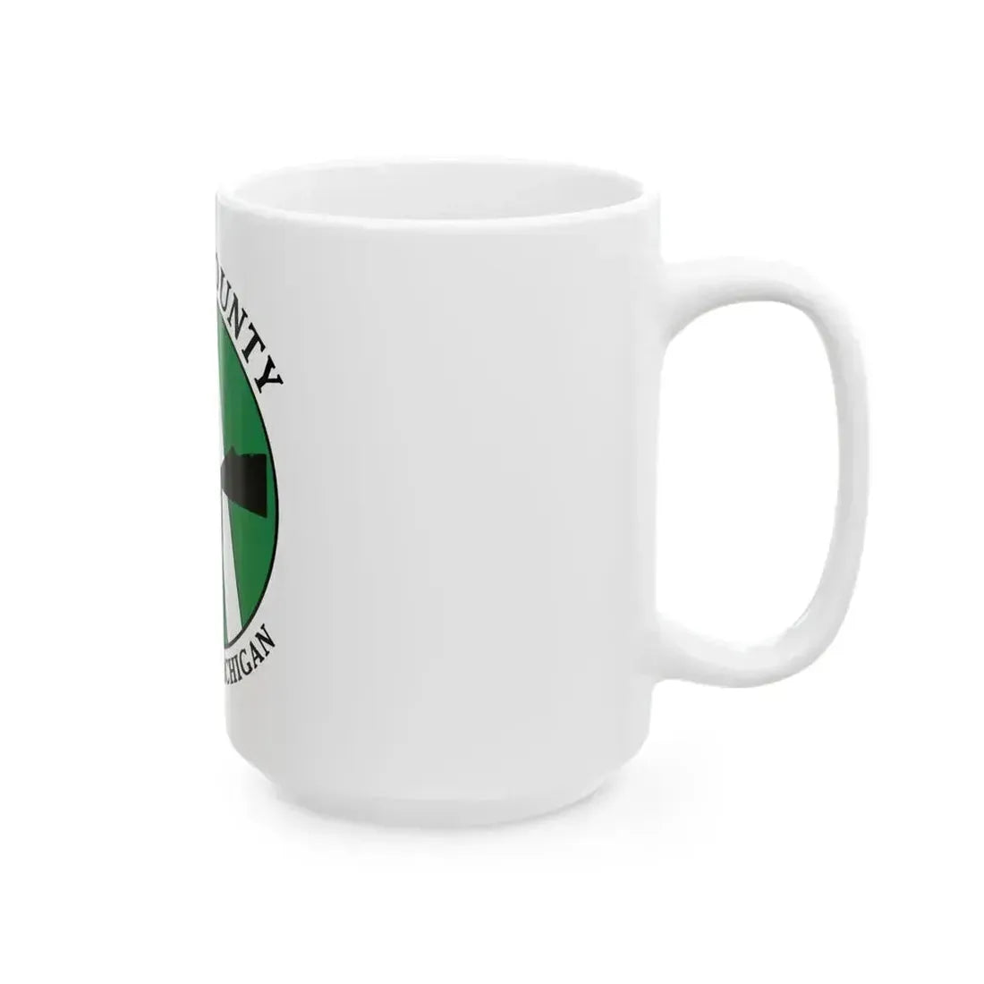 Flag of Alger County Michigan (United States) White Coffee Mug - Go Mug Yourself