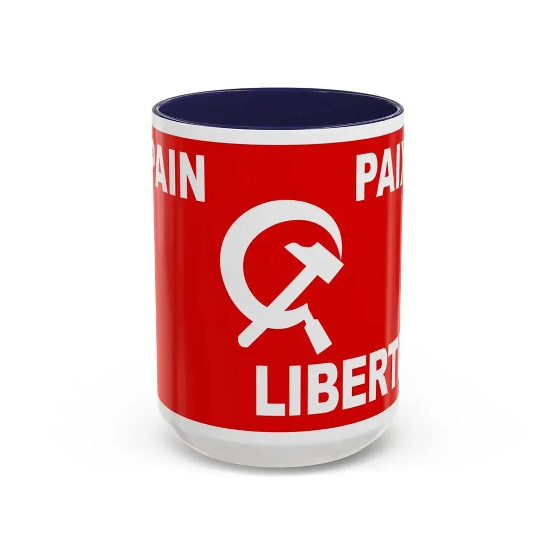 Flag of Algerian Communist Party - Accent Coffee Mug 15oz Navy - Go Mug Yourself